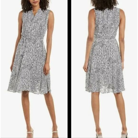 NWT Nanette Lepore Sleeveless Belted Animal Print Dress 4 Career Vintage Classic - Picture 2 of 11